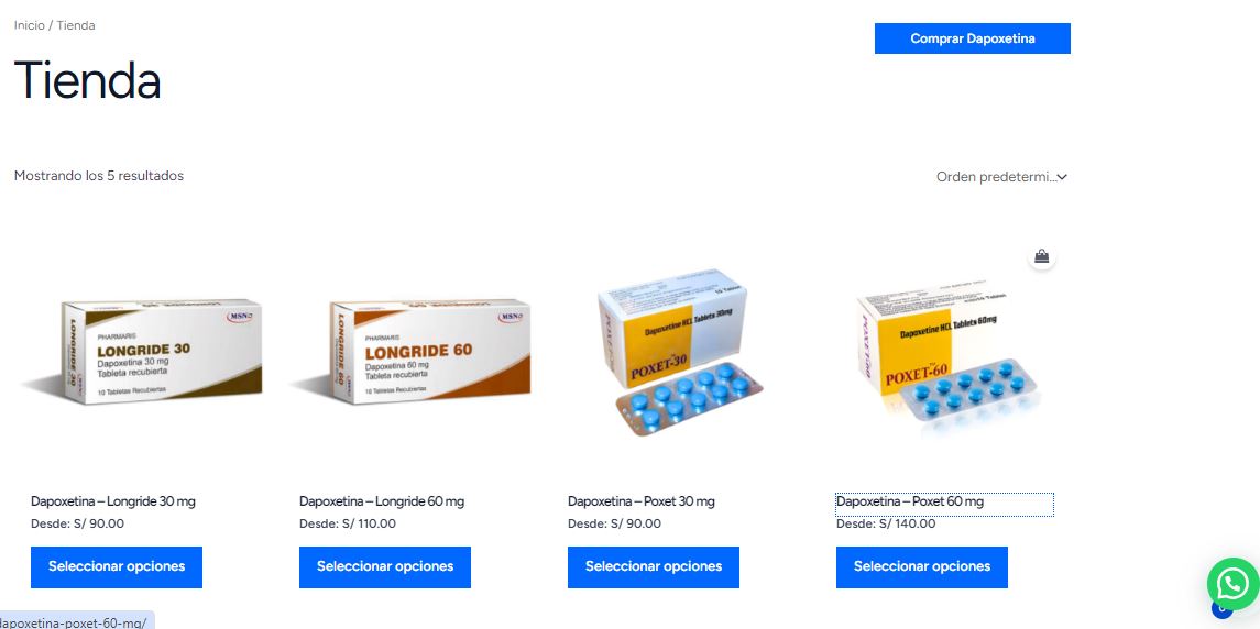 Dónde comprar dapoxetina en Lima